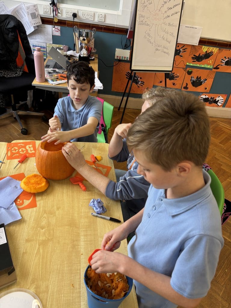 Pumpkin Carving in Room 10